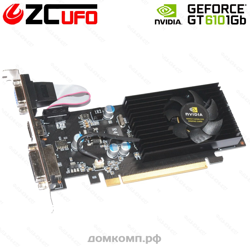 Игровая Видеокарта ZC UFO GeForce GT610 [ZC-GF610-1GD2] в Оренбурге  недорого — купить в домкомп.рф